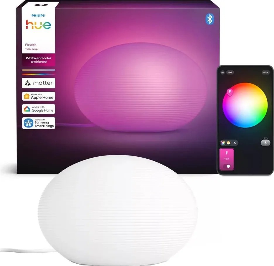 Philips - Lampada da tavolo dimmerabile LED RGB Hue FLOURISH WACA 1xE27/8,1W/230V