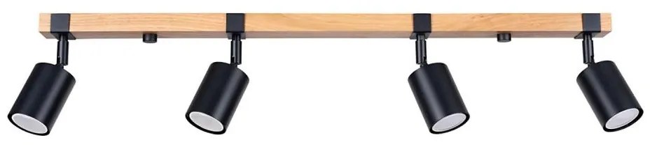 Sollux SL.1346 - Faretto FAGER 4xGU10/10W/230V nero