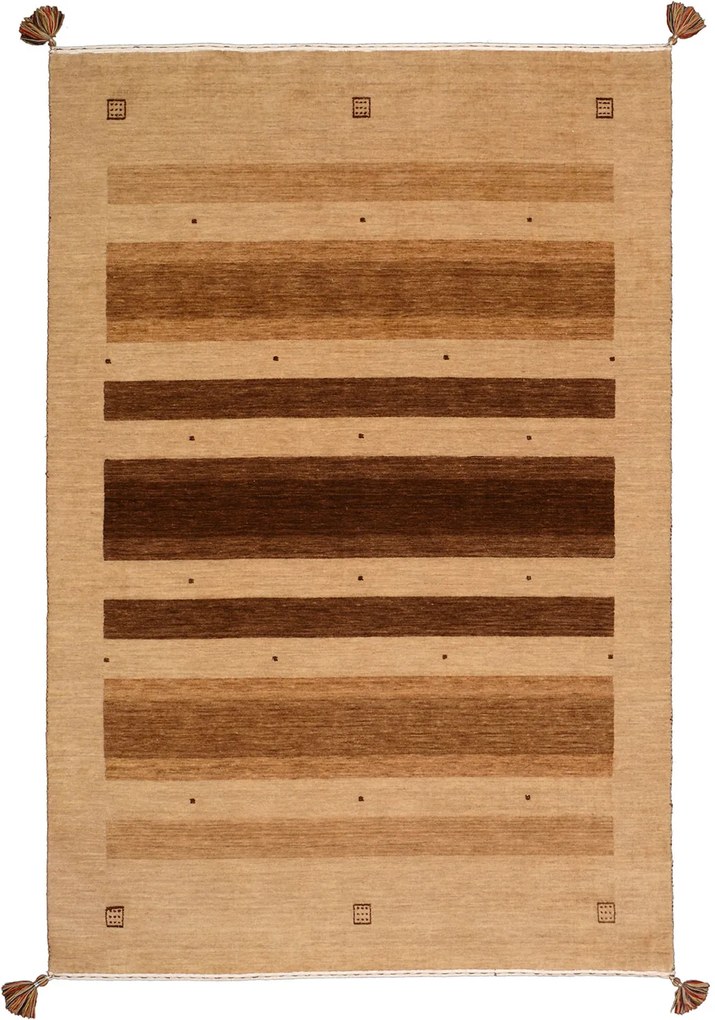 Loribaft Tappeto orientale 200 x 140 Beige (Indian) Realizzato A Mano