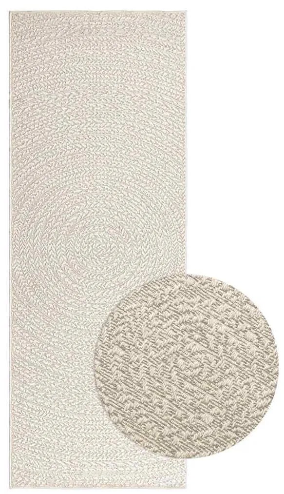 Tappeto Zızur Crema 80x200 Cm Aspetto Iuta Interni Ed Esterni /