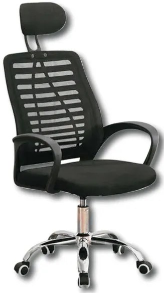 Poltrona Ufficio Mouse - Ergonomica, Schienale Traspirante, Nero