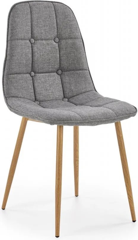 Sedia K316 tessuto grigio/grigio miele