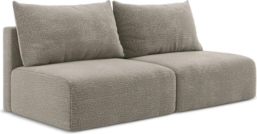 Divano beige allungabile/con contenitore 216 cm Kalena – Makamii