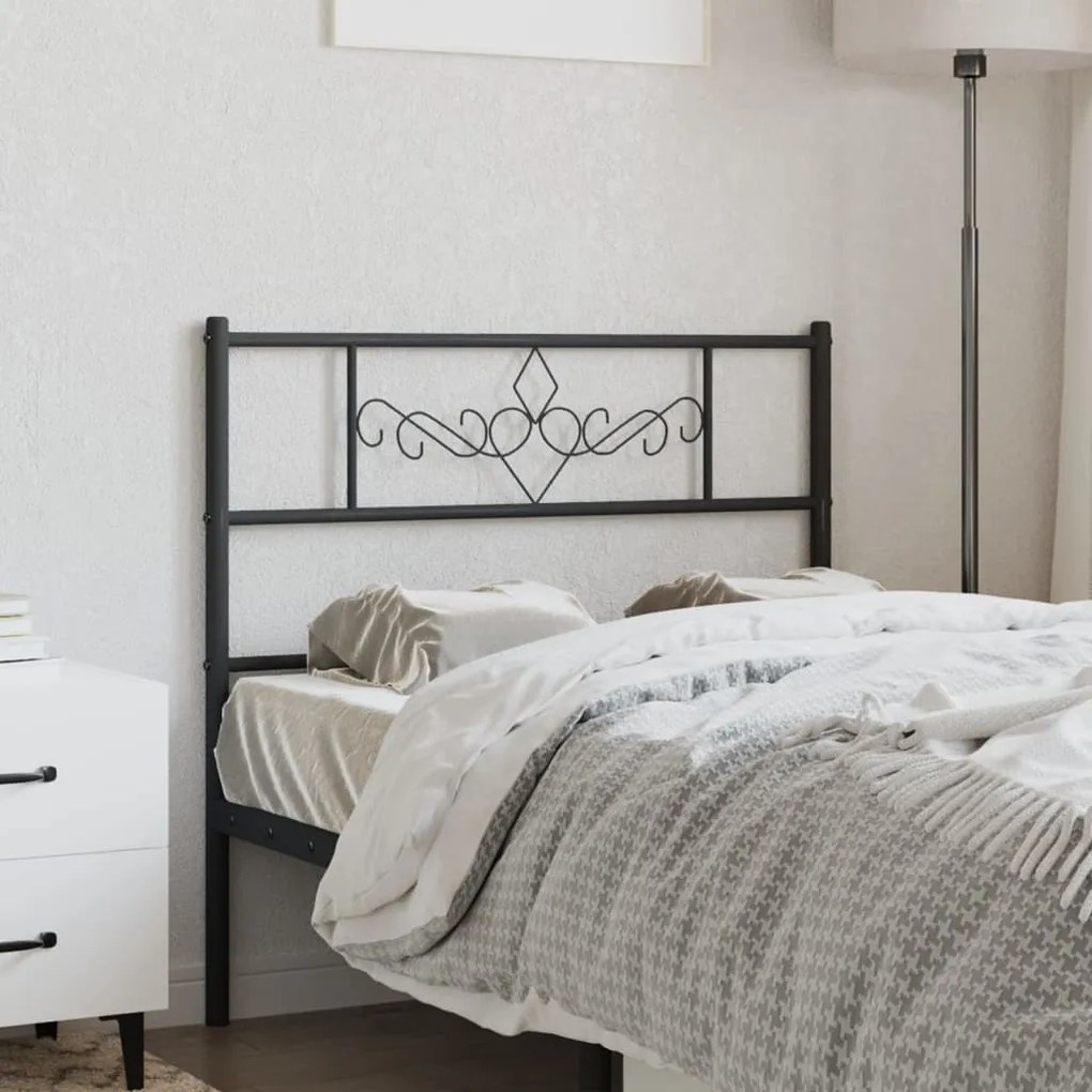 Testiera İn Metallo Nero 90 Cm /