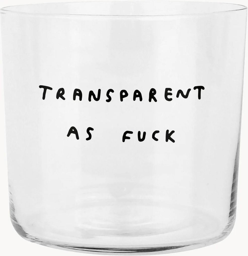 Bicchiere trasparente As Fuck