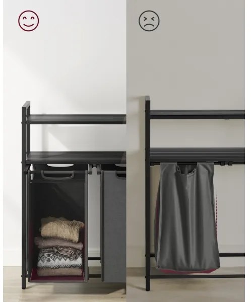 Cesto portabiancheria REX grigio