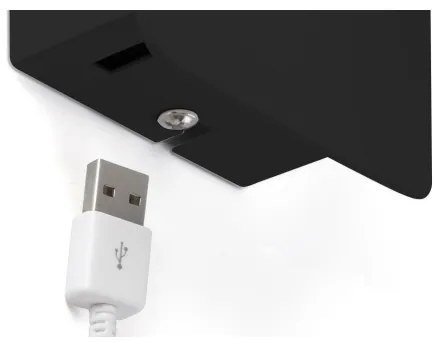 FARO 62116 - Faretto LED da muro  SUAU LED/3W/230V USB nero