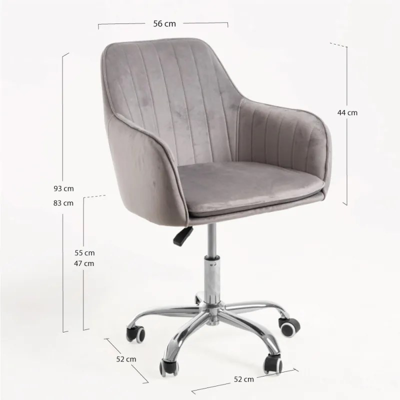Sedia Chic Office - Grigio
