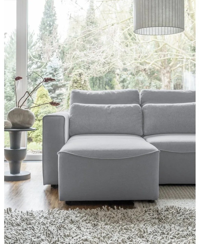 Divano letto angolare grigio chiaro (variabile) Homely Tommy - Miuform