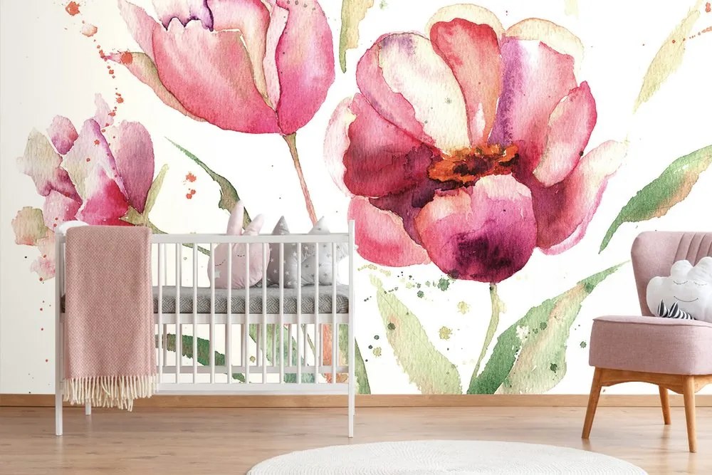 Carta da parati autoadesiva – Tulipani in design interessante