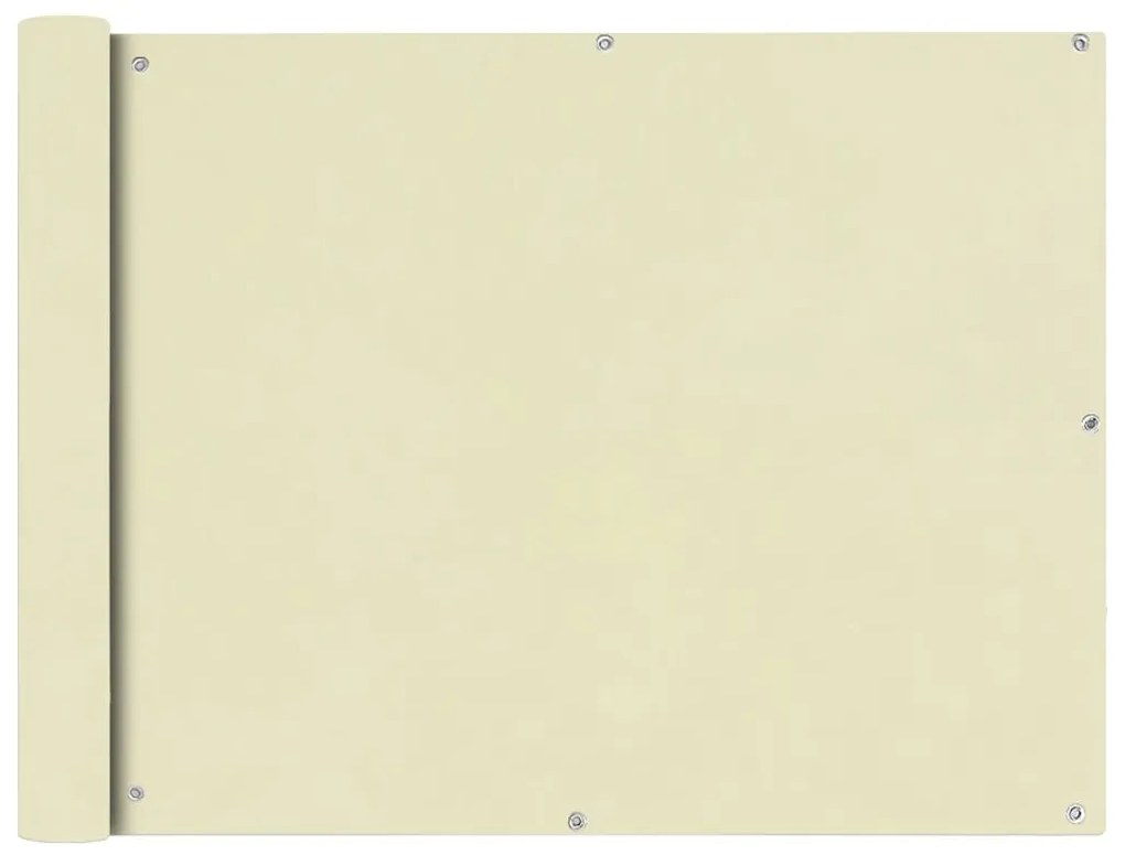 Paravento Da Balcone İn Tessuto Oxford 90x400 Cm Crema /