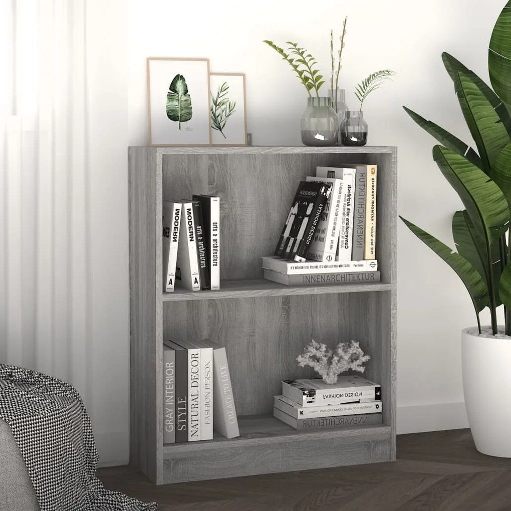 Libreria grigio sonoma 60x24x74,5 cm in legno multistrato