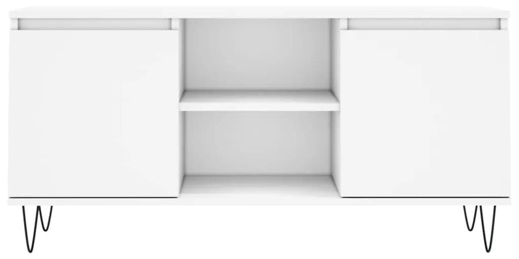 Mobile porta tv bianco 104x35x50 cm in legno multistrato