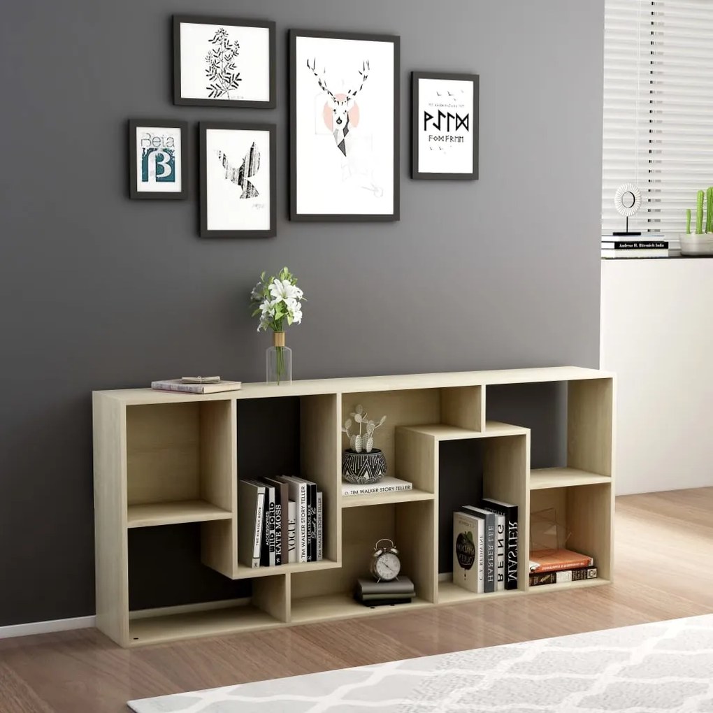 Libreria rovere sonoma 67x24x161 cm in truciolato