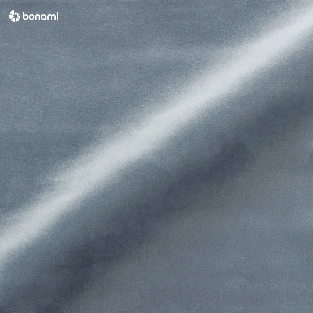 Letto matrimoniale imbottito azzurro in velluto con contenitore con rete inclusa 180x200 cm Arendal – Cosmopolitan Design