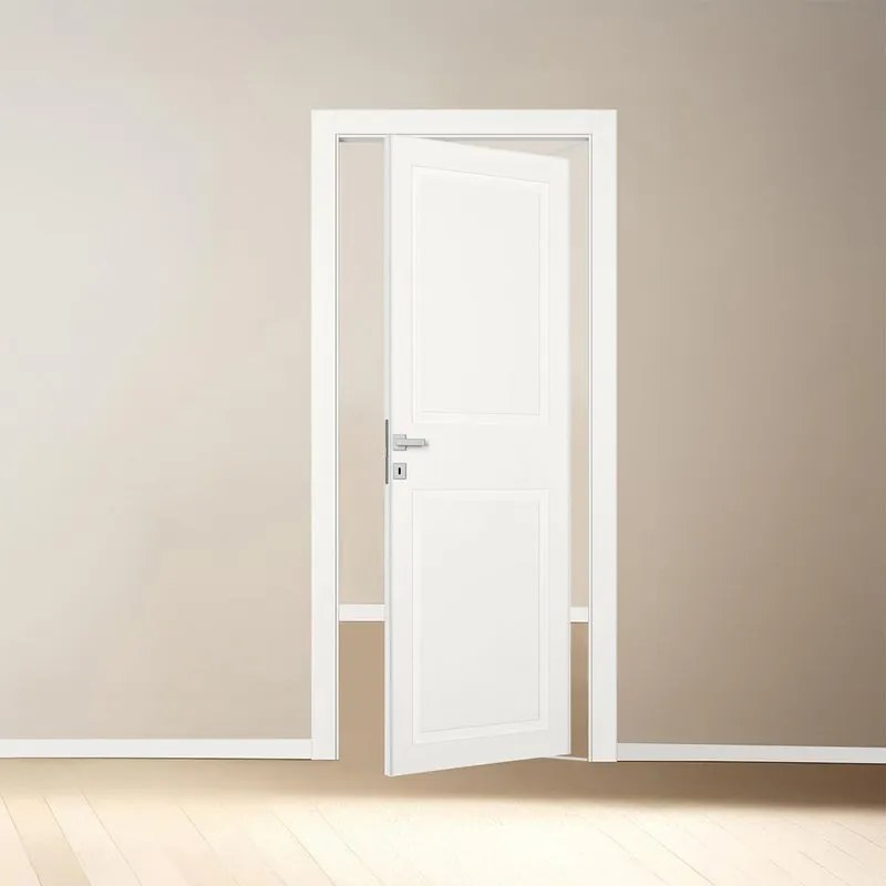 Porta interna rototraslante Style in legno colore bianco, L 80 x H 210 cm, apertura reversibile
