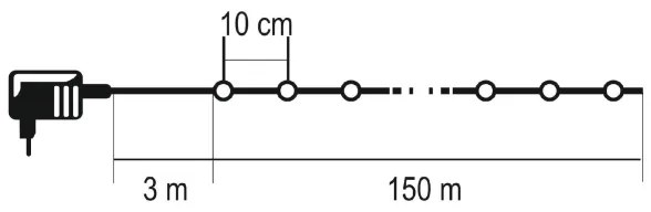Catena luminosa natalizia a LED per esterni 1500xLED/230V 8 funzioni 153 m IP44 bianco freddo + telecomando