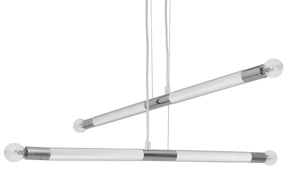 Lampadario su fune BASTONE WHITE 4xE14/40W/230V