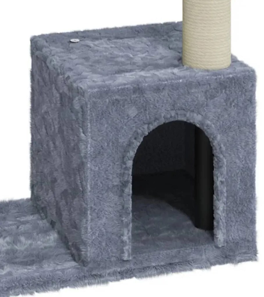 Albero per gatti con tiragraffi in sisal grigio chiaro 70 cm