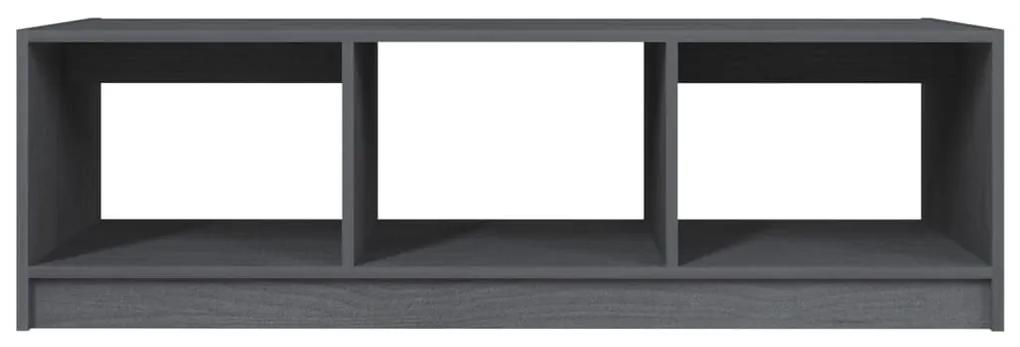 Tavolino da salotto grigio 110x50x34 cm legno massello di pino
