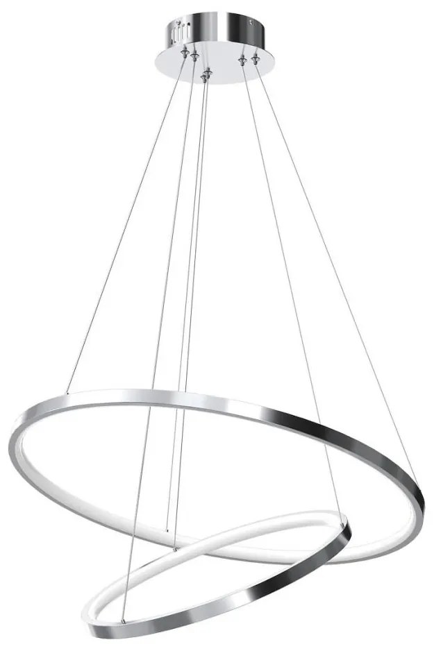 Lampadario LED a sospensione con filo HOOP LED/51W/230V diametro 60 cm 4000K cromo lucido