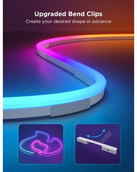 Govee - Neon 2 MATTER striscia LED flessibile 3m RGBIC Wi-Fi