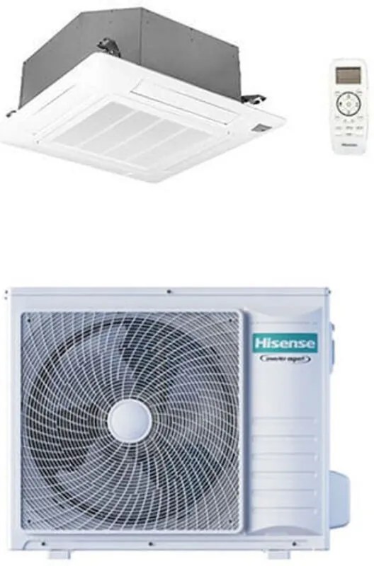 Climatizzatore Condizionatore Hisense Cassetta Round-Flow Serie Super R32 36000 BTU AUC105UR4RKC8 INVERTER Classe A++/A+
