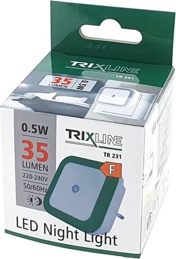 Luce notturna LED con sensore crepuscolare LED/0,5W/230V verde