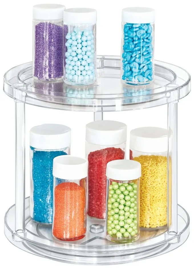 IDesign The Home Edit supporto rotante rotondo per contenitori a due livelli, ⌀ 24,1 cm - iDesign/The Home Edit