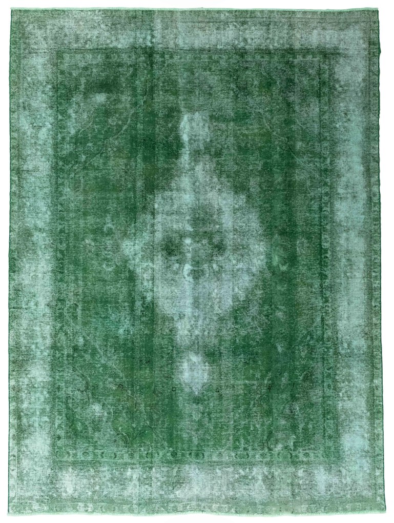 Vintage Tappeto persiano 340 x 250 Verde (Iran) Annodato A Mano