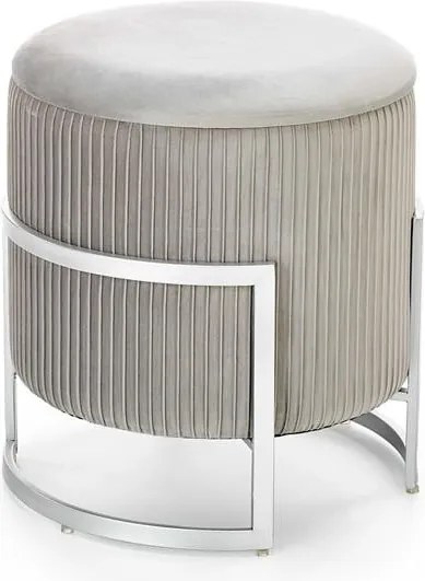 Sgabello imbottito grigio Cricket - H 46 cm