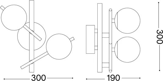 Ideal Lux - Applique LED da parete ATLAS 2xG9/3W/230V dorata