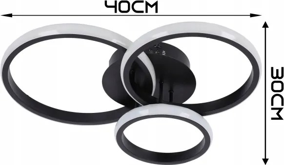 Plafoniera LED dimmerabile LED/70W/230V 3000-6500K nera + telecomando