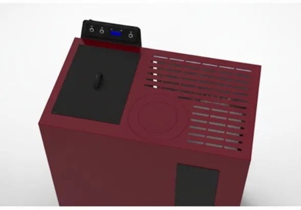 Stufa A Pellet Slim Ventilata 5 kW Bronte Bordeaux C-Line