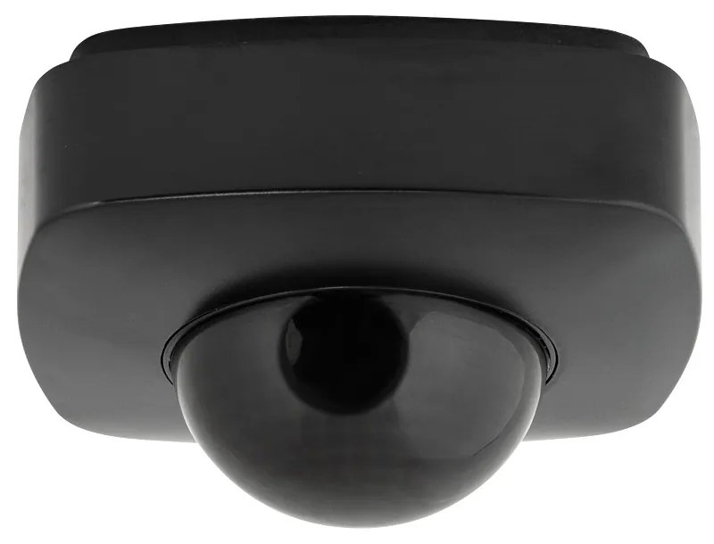 Sensore di Movimento e Presenza da Soffitto, Regolabile, Nero - IP65 Sensore di movimento IP65