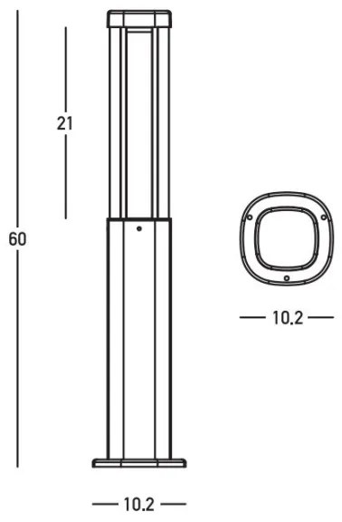 Zambelis E355 - Lampada LED da esterno LED/7W/230V 3000K IP54 antracite