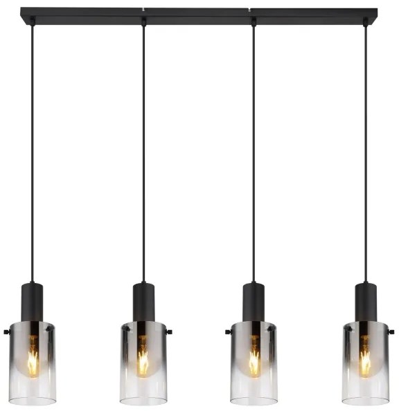 Globo 15907-4H - Lampadario a sospensione con filo FLORENTINA 4xE27/40W/230V nero