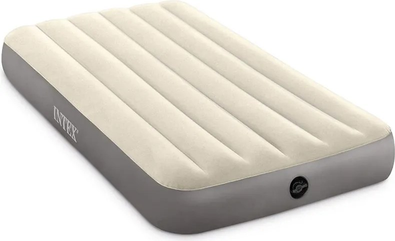 64101 - Materasso Gonfiabile Singolo Dura-Beam Single-High, pvc, Crema, 99x191x25 cm - Intex