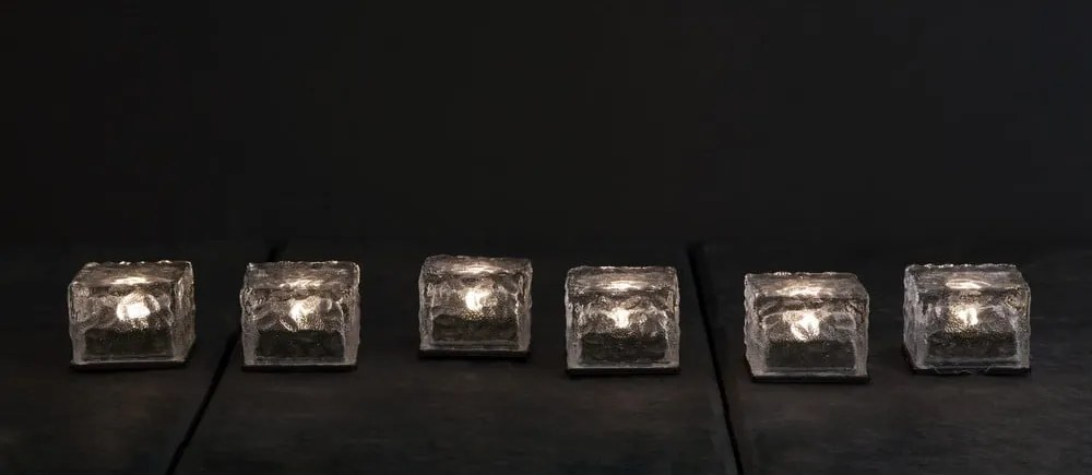 Candele a LED in set con alimentazione a pannelli solari da esterno 3 pz (altezza totale 5,5 cm) Icecube – Star Trading