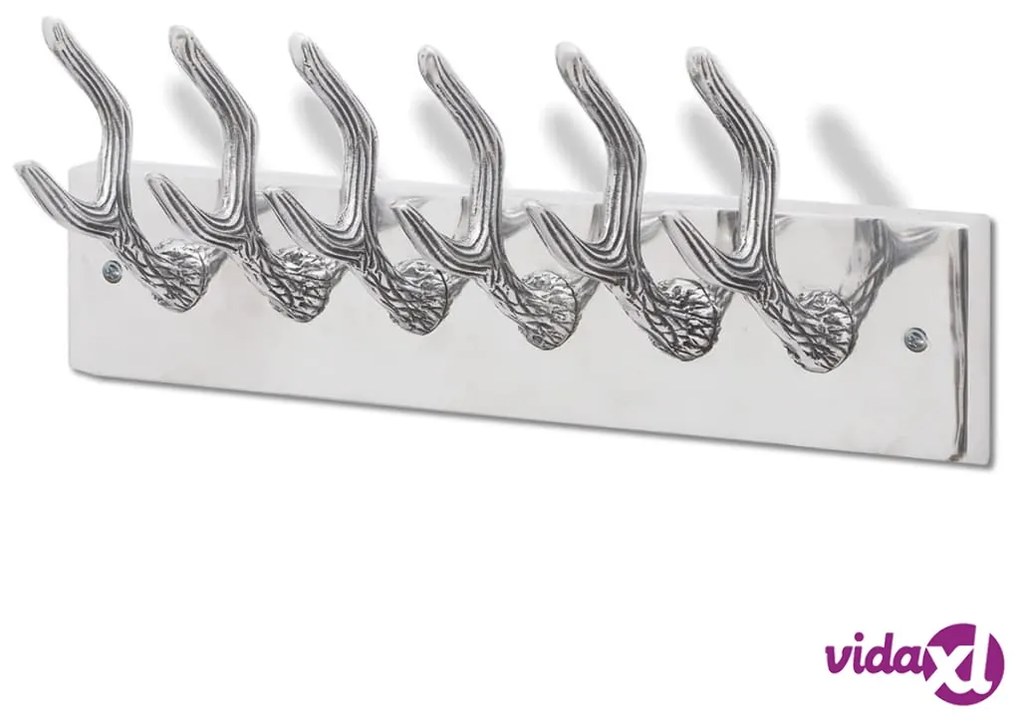 vidaXL Ganci Appendiabiti 2 pz Argento in Alluminio