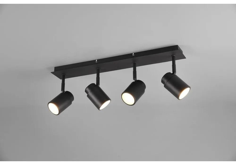 Faretto in metallo nero opaco 19x52 cm Angelo - Trio