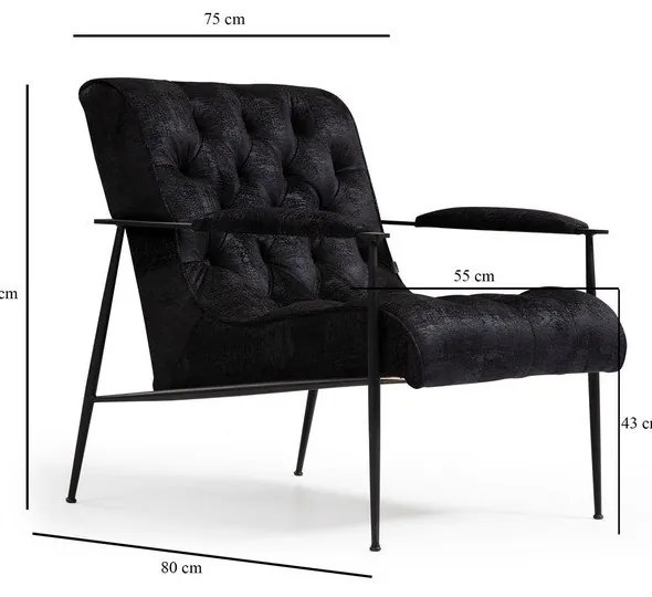 Poltrona nera Matilda - Artie