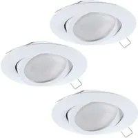 Faretto Ad Incasso Contemporaneo Tedo In Alluminio Bianco 3 Luci Gu10 4,6W