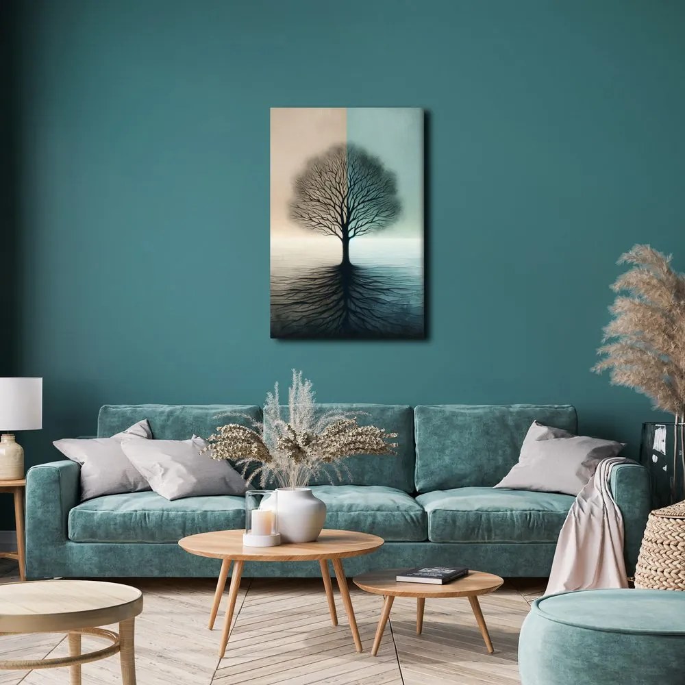 Quadro su tela – Albero di luce e ombra