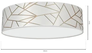 Plafoniera ZIGGY 3xE27/60W/230V bianca/oro