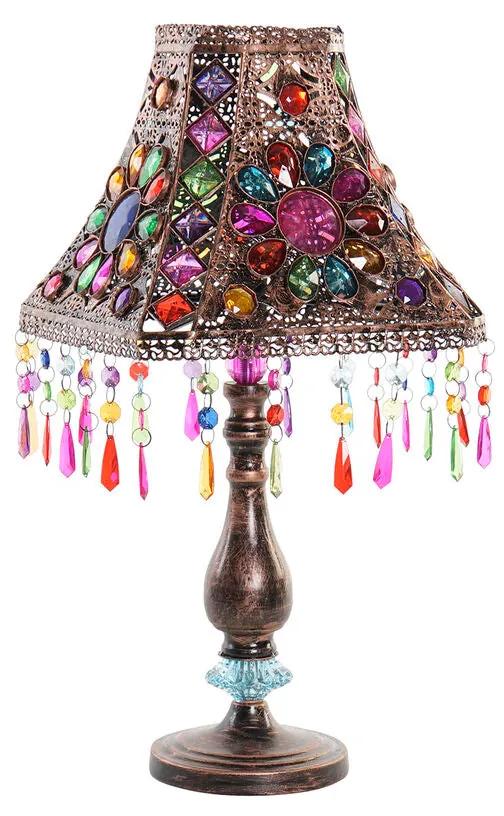 Lampada da tavolo DKD Home Decor Metallo Rame Multicolore 40 W 25 x 25 x 51 cm