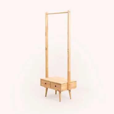 Appendiabiti con cassetti Arlan Legno Naturale - Sklum