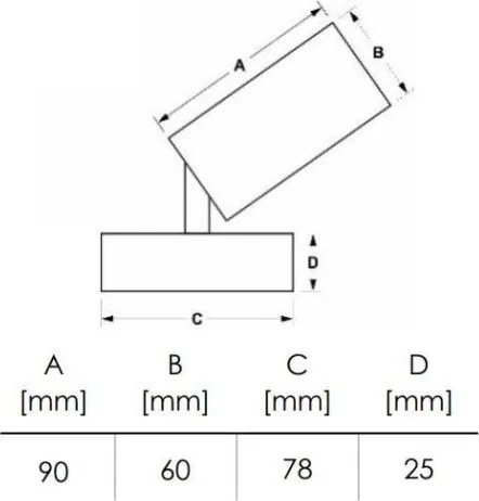 Luce Spot DEZ 1xGU10/30W/230V nero