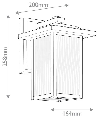 Kichler KL-CAPPANNA-S-BKT - Lampada da parete esterna con CAPPANNA 1xE27/60W/230V IP44