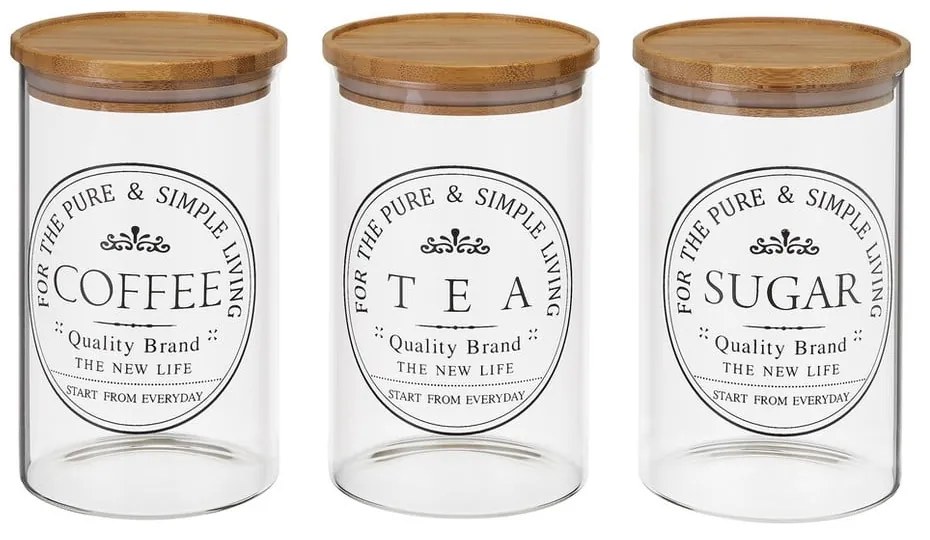 Set di contenitori per alimenti in vetro 3 pz – Casa Selección